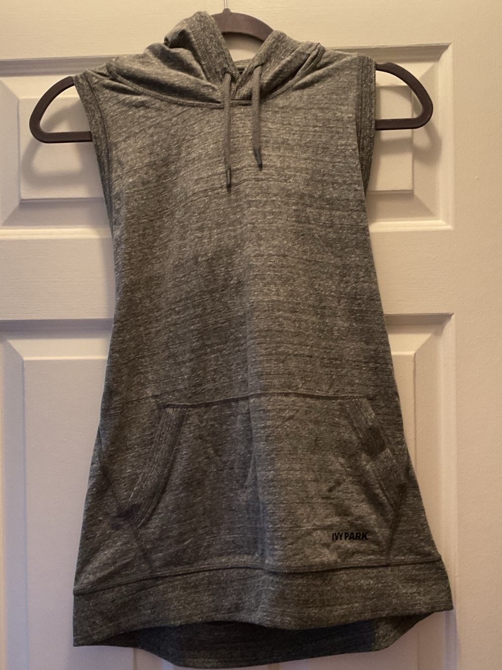 IVY PARK Gray Sleeveless Hooded Athleisure Tunic